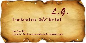 Lenkovics Gábriel névjegykártya